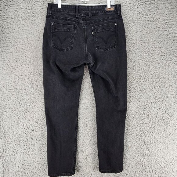 Levis Jeans Womens 14 529 Black Stretch Mid Rise Curvy Skinny Leg *GUC* - Picture 1 of 12